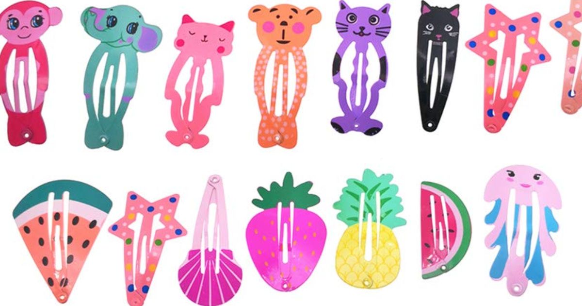 two rows of hair clips