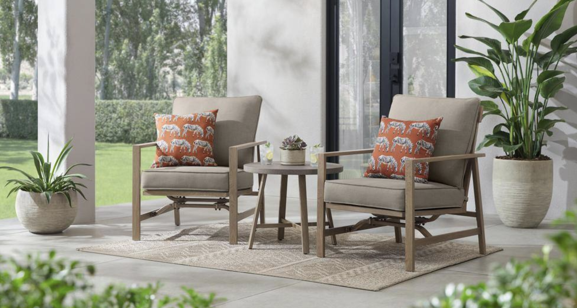 Hampton Bay River Haven 3 Piece Steel Outdoor Bistro Motion Chat Set Hampton Bay River Haven 3-Piece Steel Outdoor Bistro Motion Chat Set