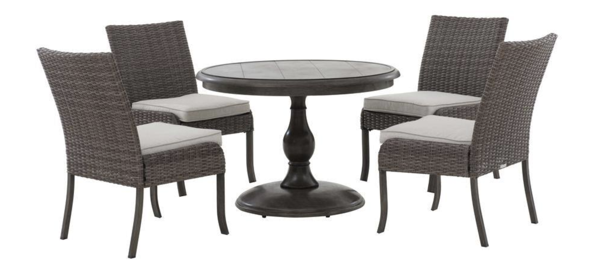 Hampton Bay Windsor 5 Piece Wicker Round Outdoor Dining Set with cover Hampton Bay Windsor 5 Piece Wicker Round Outdoor Dining Set with cover
