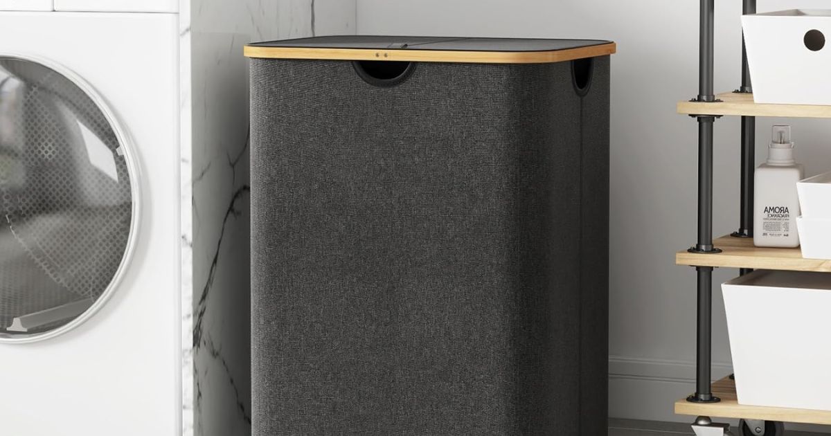 Lifewit Laundry Basket hamper by a washer