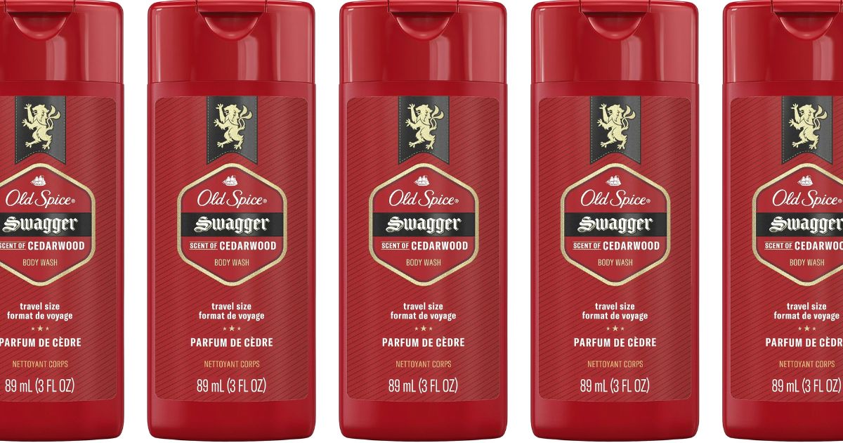 row of Old Spice body wash