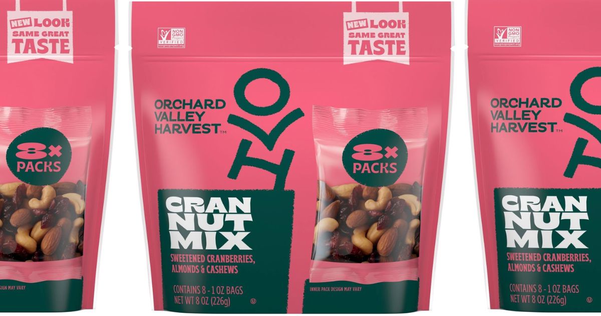 row of Orchard Valley Harvest Nut Mix