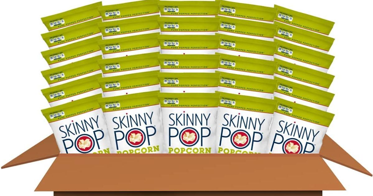 SkinnyPop Popcorn box of popcorn