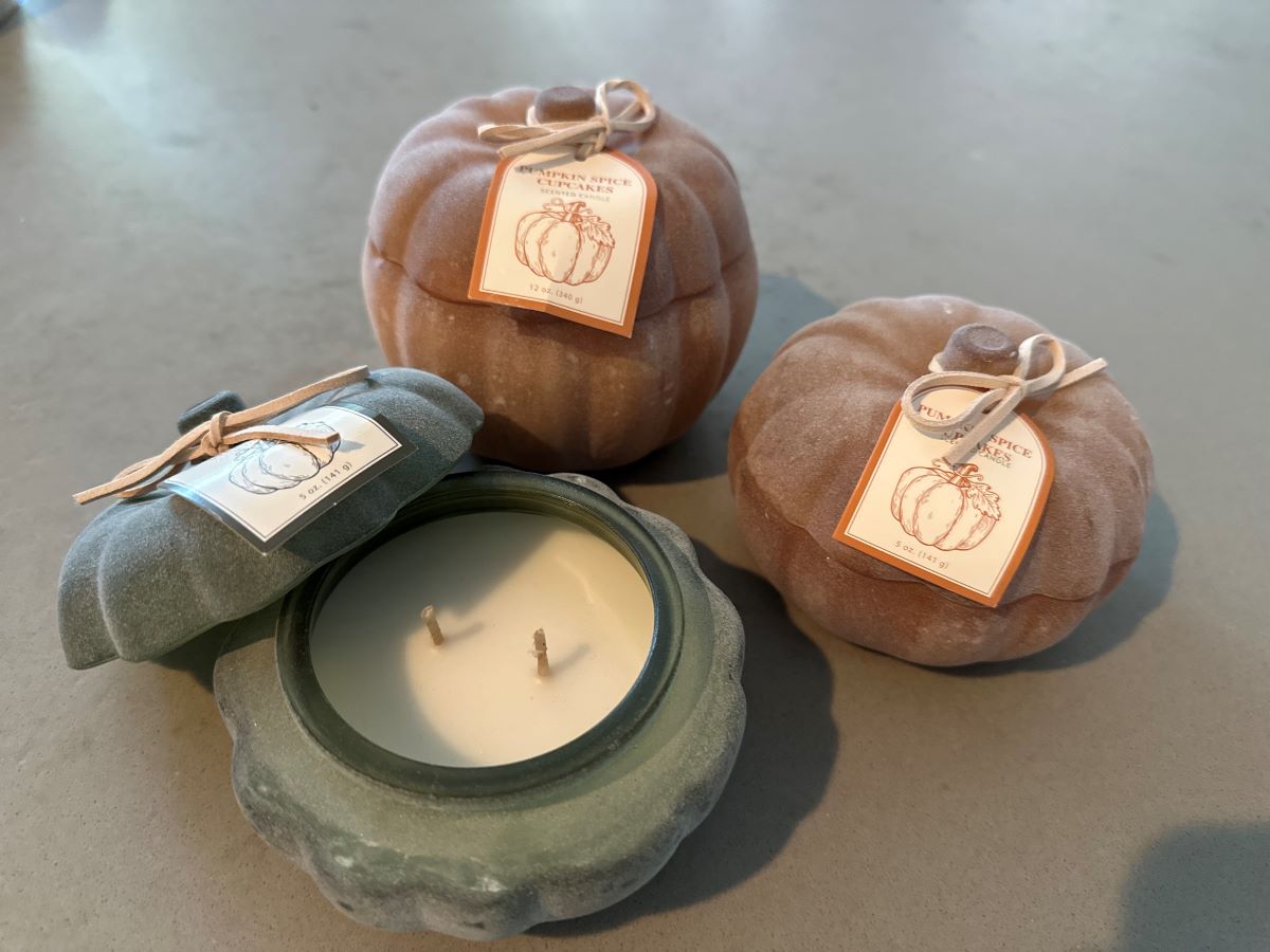 Target Pumpkin Candle two pumpkin candles