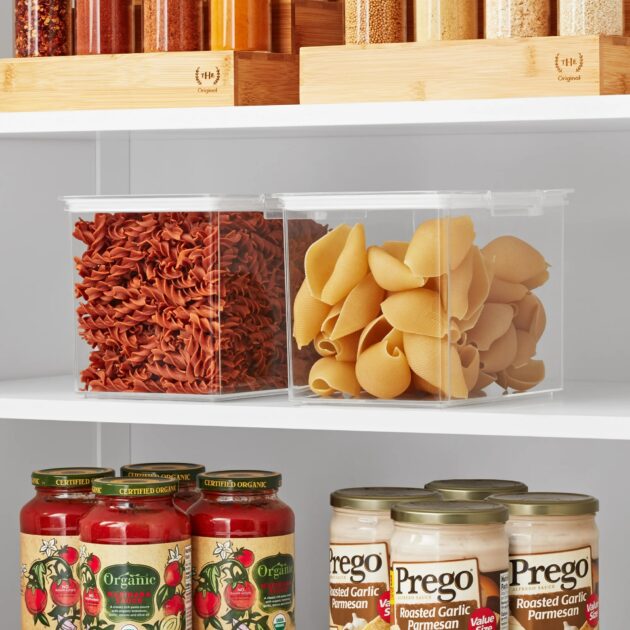 The Home Edit XL Canisters Clear Plastic Food Storage Containers Pack of 2