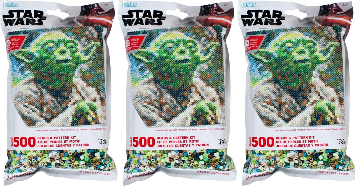 Yoda Perler row of Yoda Perler kits