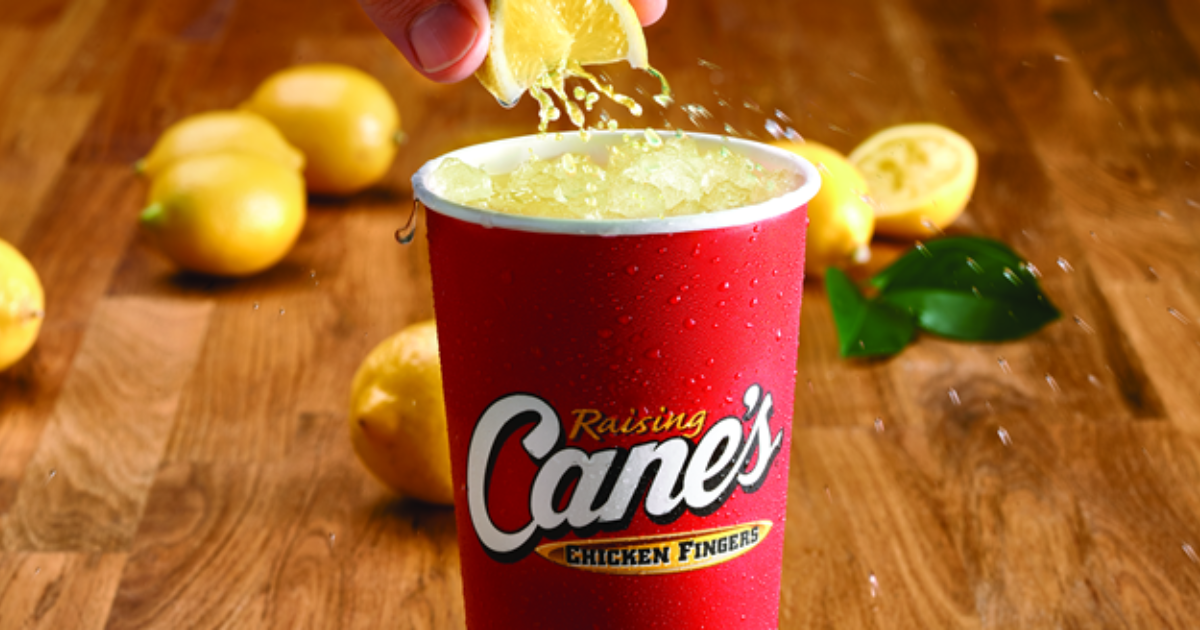 raising canes lemonade