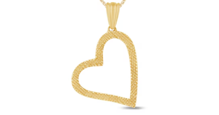 tilted heart necklace