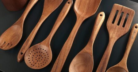 wodden utensil set