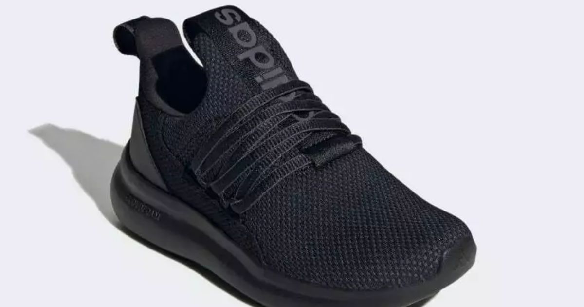 solid black adidas sneaker