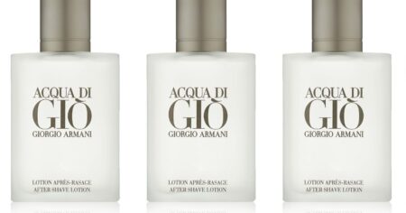 three bottles of Armani After shave