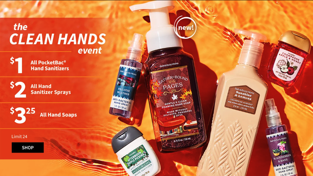 Bath Body Works Clean Hands Event Bath Body Works Clean Hands Event