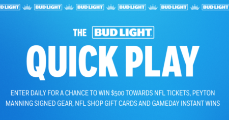Bud Light Quick Play Sweepstakes Instant Win Game