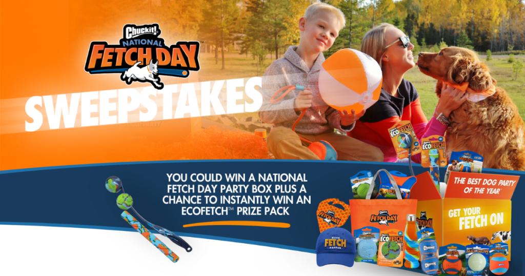 Chuckit! National Fetch Day Instant Win Game Sweepstakes