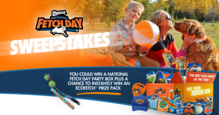 Chuckit! National Fetch Day Instant Win Game Sweepstakes
