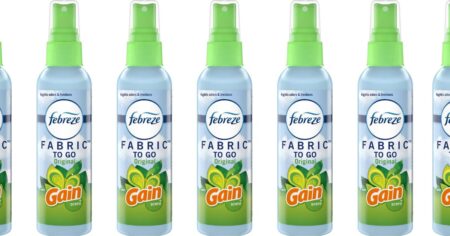 row of Febreze Fabric To Go sprays