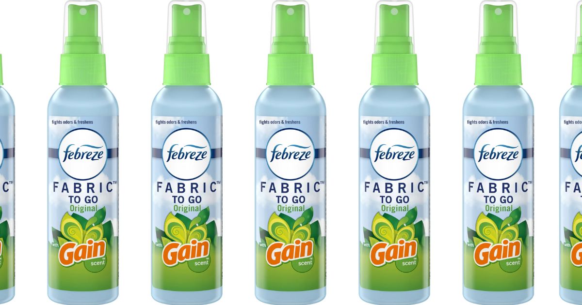 row of Febreze Fabric To Go sprays