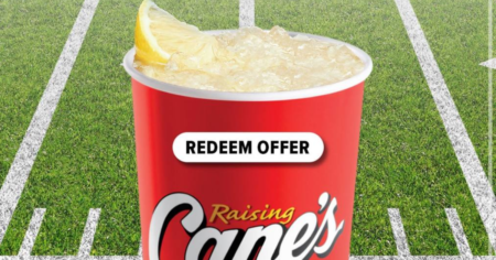 Free 22oz Drink at Raising Canes through October 1st!