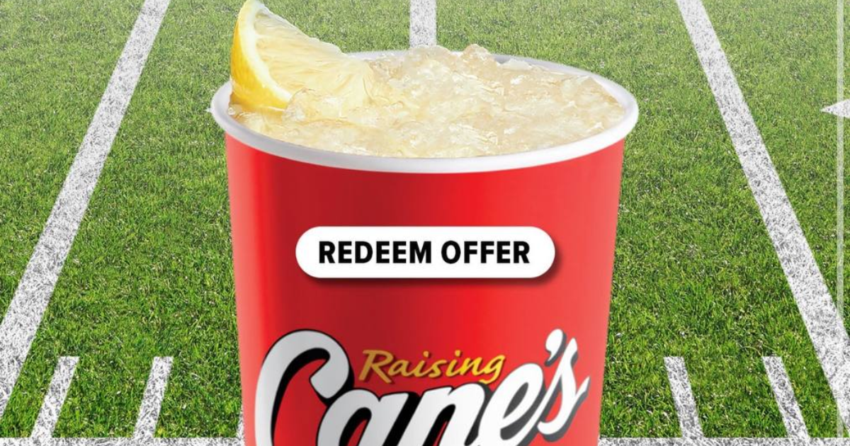 Free 22oz Drink at Raising Canes through October 1st!