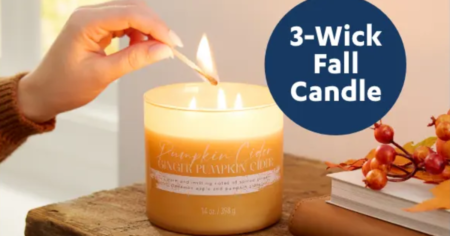 Free 3 Wick Ginger Pumpkin Cider Candle At Home Stores