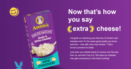 Free Box Of Annie s Now Cheesier Macaroni Cheese Sample