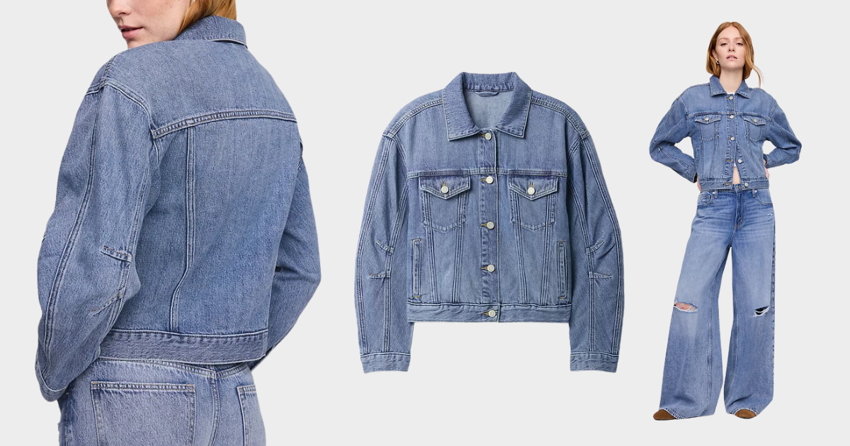 GAP SuperSoft Barrel Sleeve Icon Denim Jacket