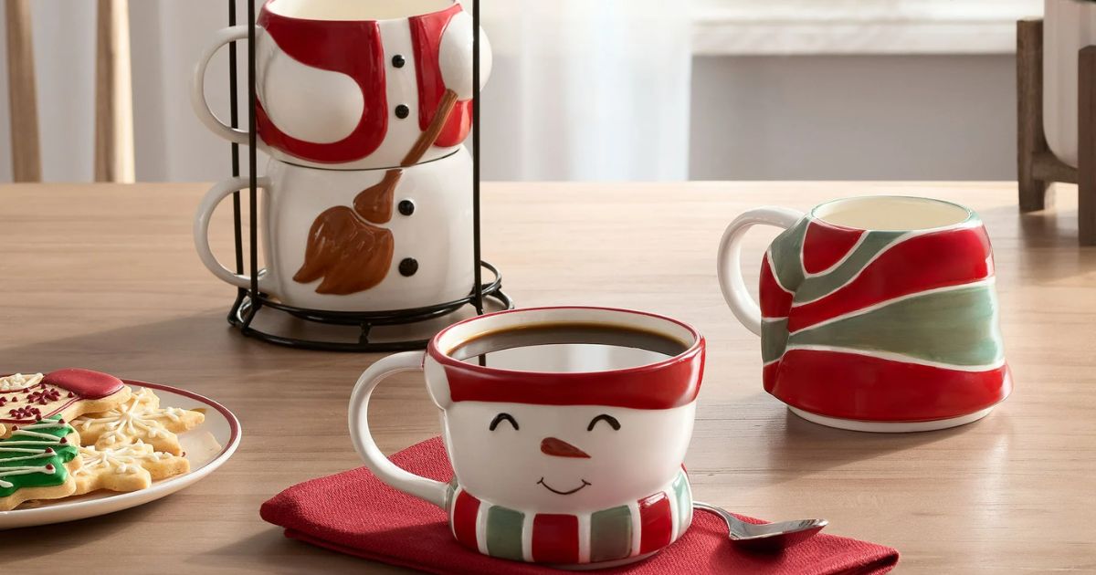 snowman mug set