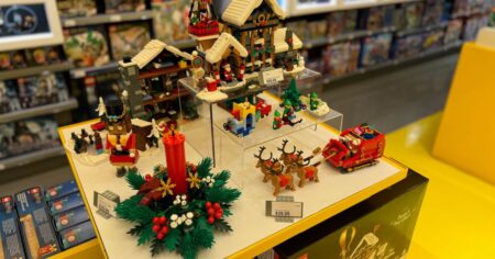 LEGO Christmas Sets display