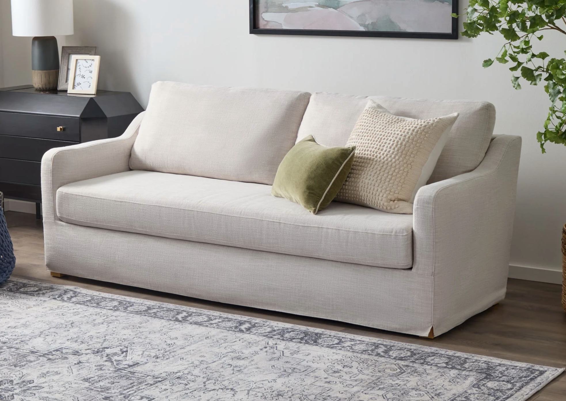Mayview Alex Slipcover Sofa beige sofa