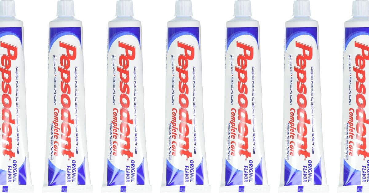row of Pepsodent toothpastes