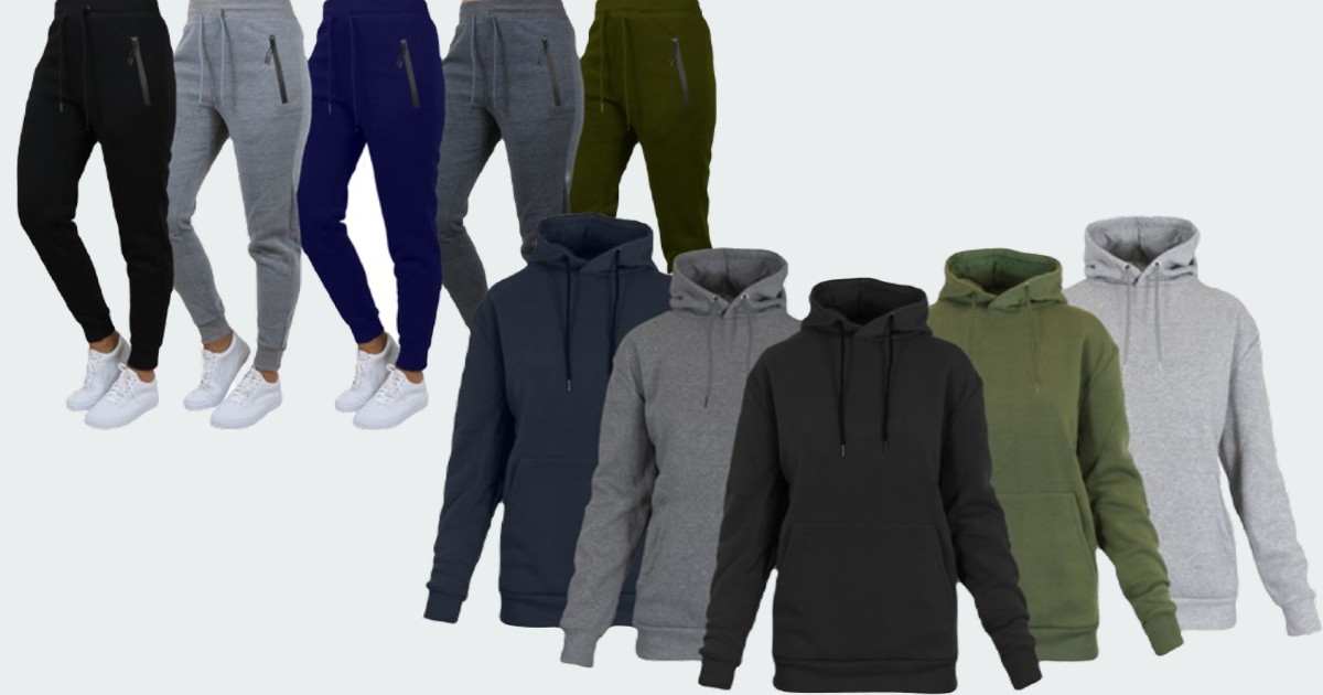 joggers and hoodies