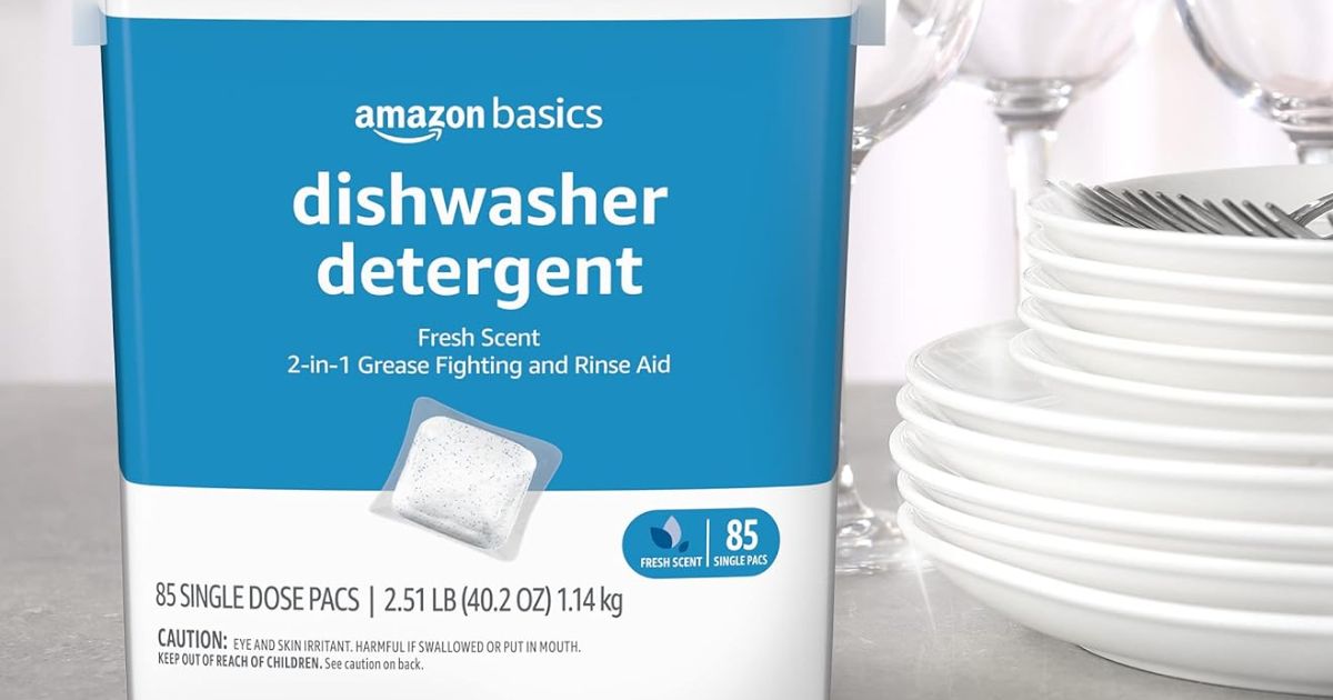 Amazon Basics Dishwasher detergent container