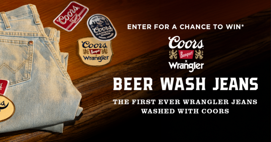 Coors Banquet x Wrangler Beer Wash Jeans Sweepstakes