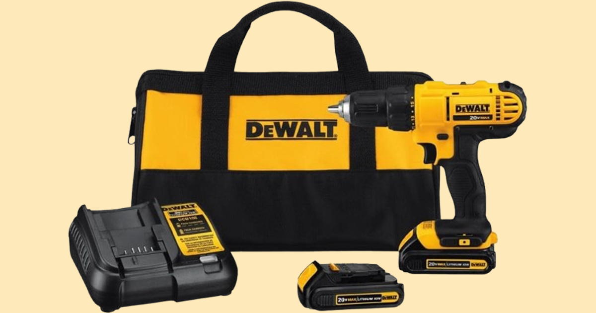 Dewalt 20 v max cordless drill driver set