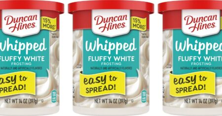 row of Duncan Hines Frosting