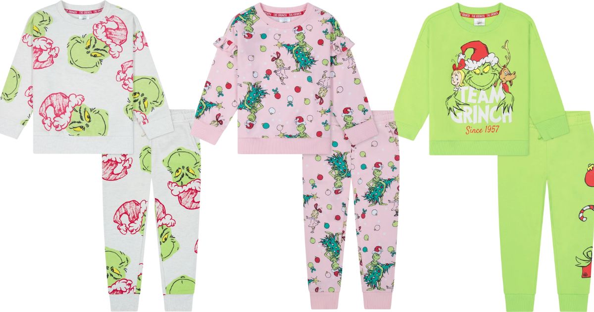 row of Grinch outfits
