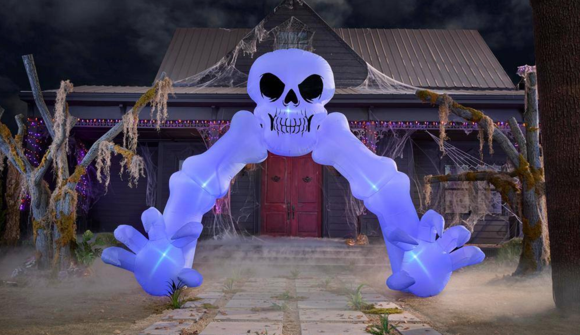 Home Accents Holiday 14 ft Giant Sized LED Skeleton Archway Home Accents Holiday 14 ft. Giant-Sized LED Skeleton Archway