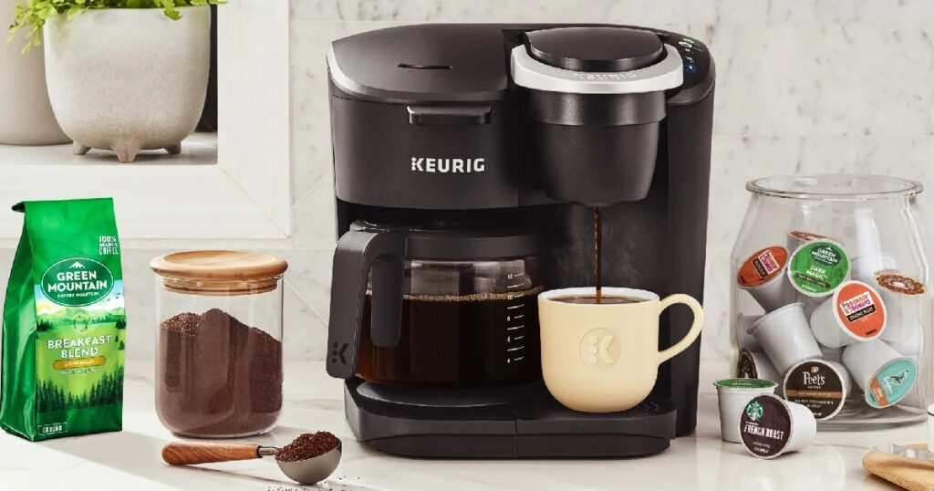 Keurig K Duo Essentials Black Single Serve K Cup Pod Coffee Maker