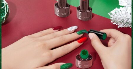 person painting their nails