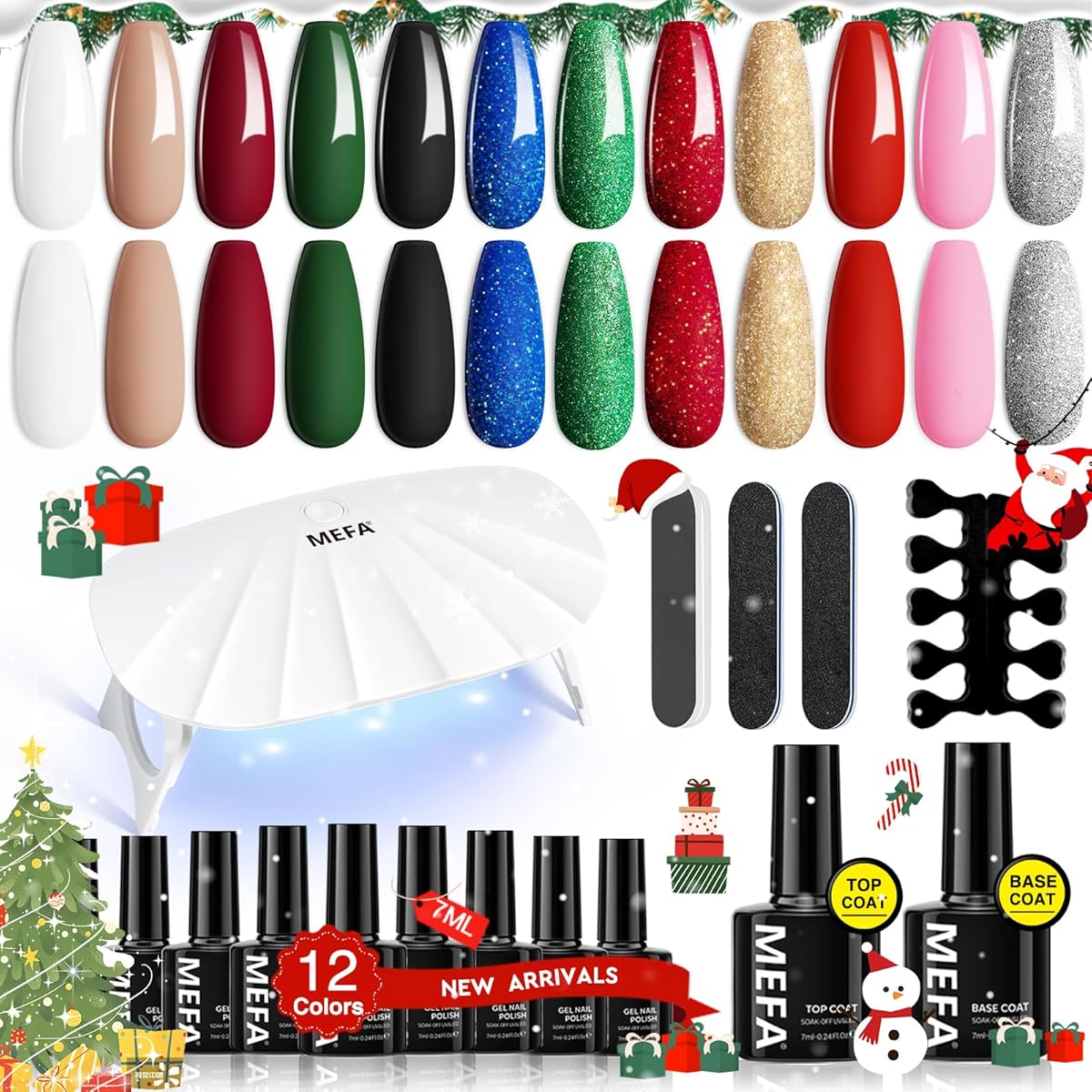 Christmas themed nails set