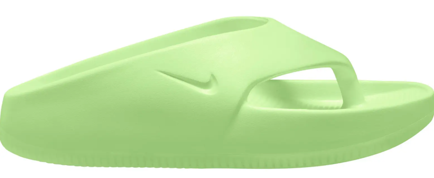 solid green Nike sandal