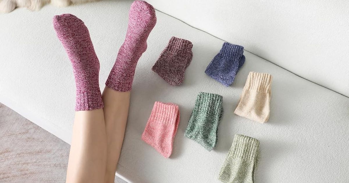 Pleneal Wool Socks person wearing socks