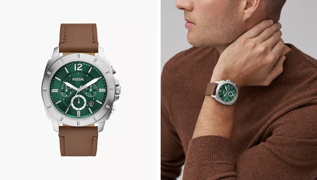 Privateer Chronograph Brown Leather Watch