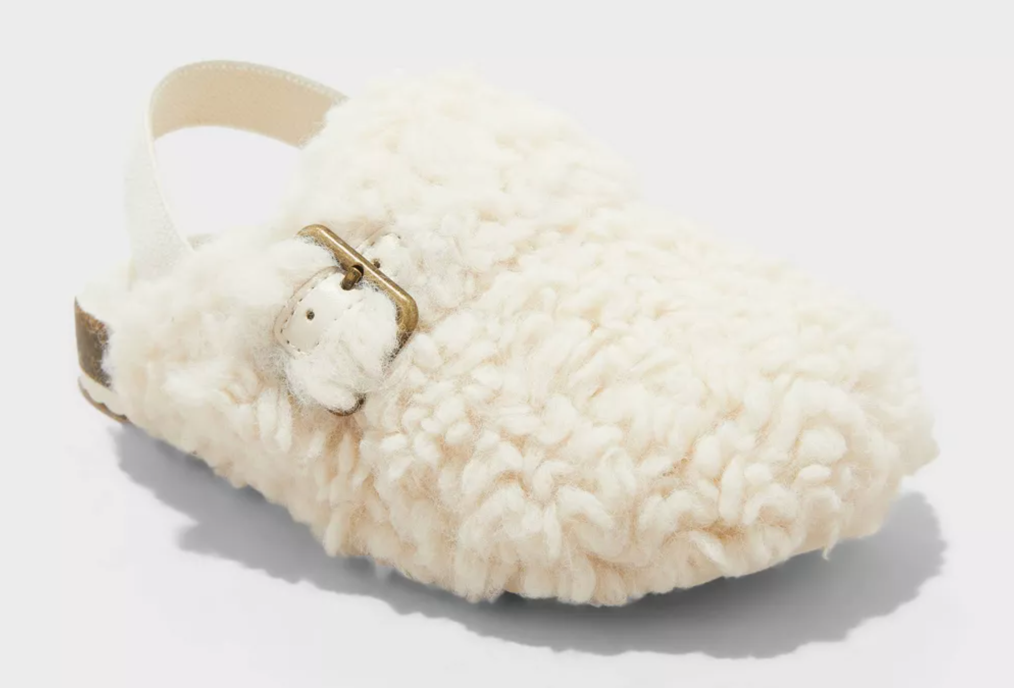 Toddler Girls Mila Faux Shearling Clog Loafer Slippers faux shearling slippers