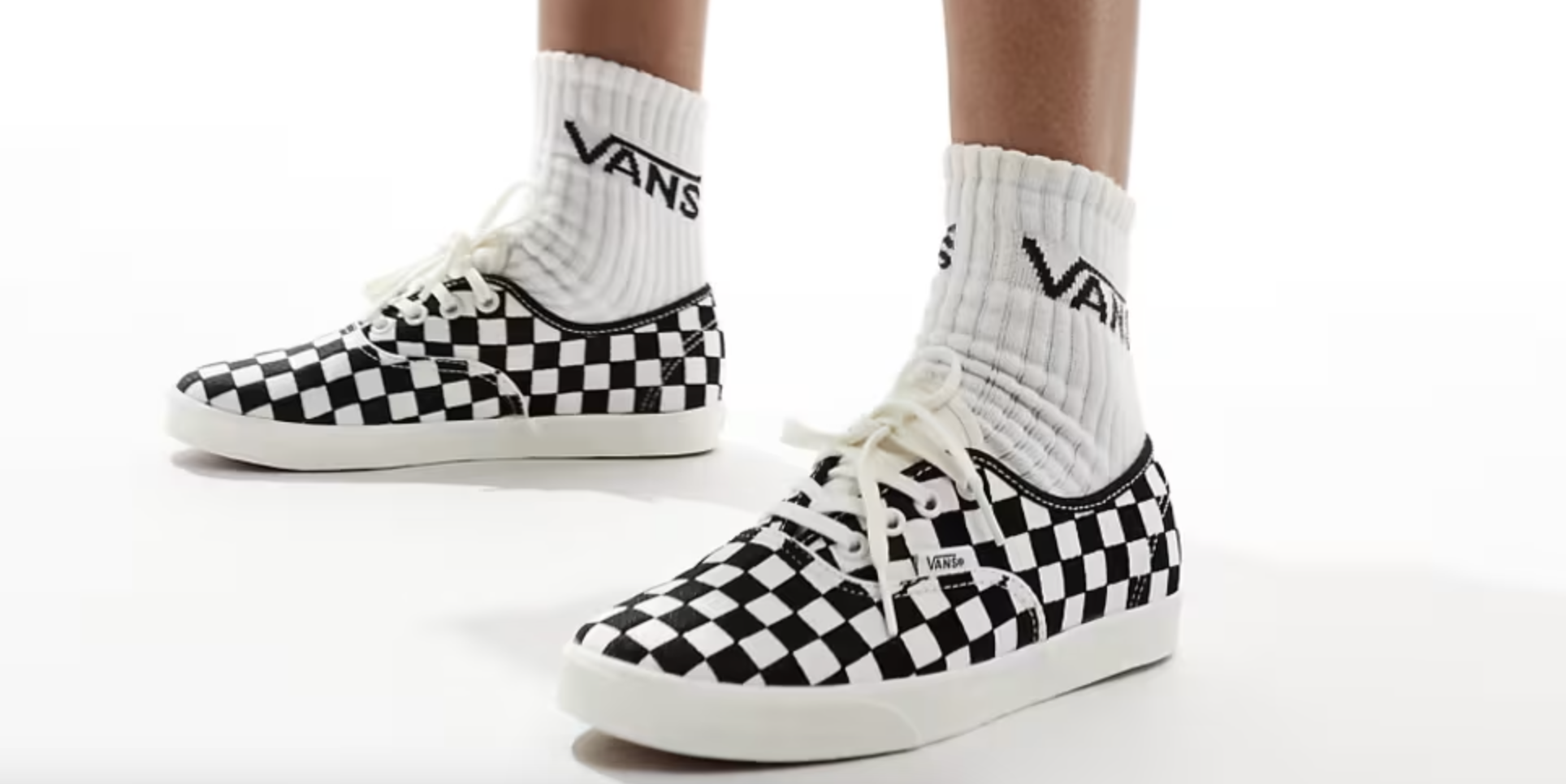 black and white checkerboard VANS