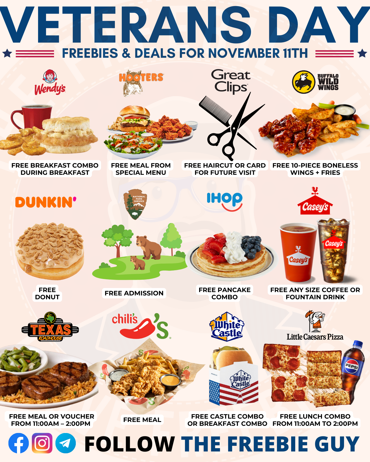 Veterans Day Food Freebies Deals