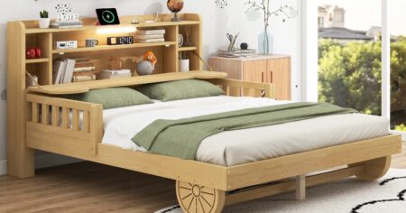 WOOD BED FRAME