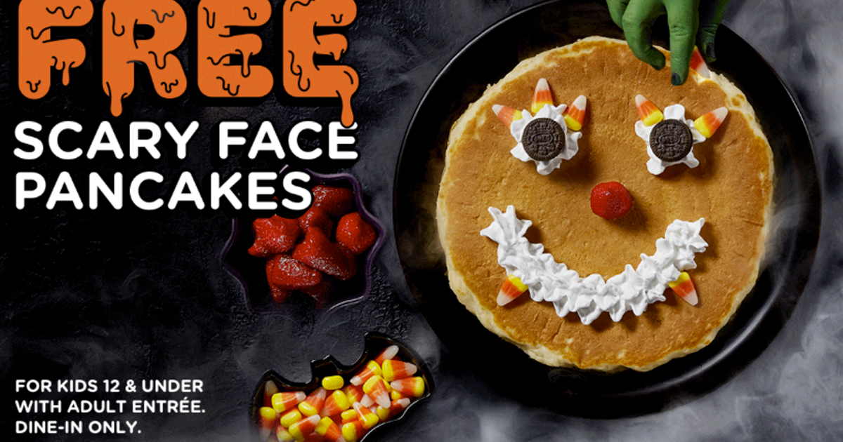 scary face pancake