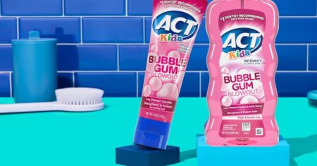 ACT Kids Toothpaste and mouthwash