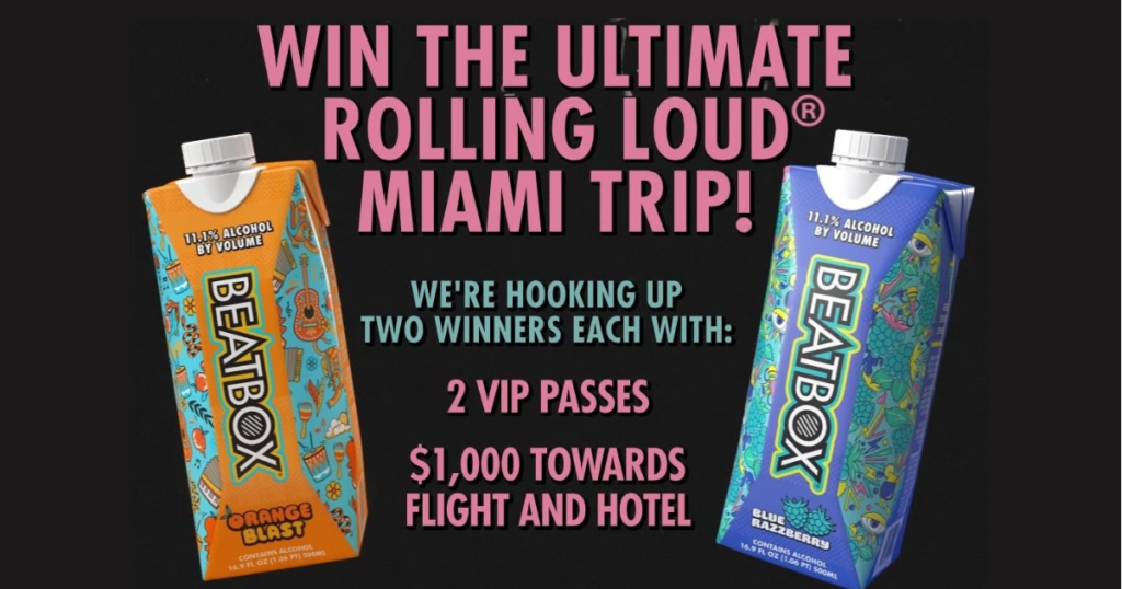 BEATBOX BEVERAGES MIAMI FESTIVAL 2024 SWEEPSTAKES